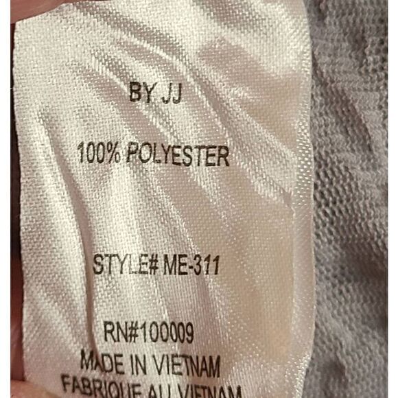 By JJ Womens Light Gray Crinkled Lightweight Polyester Bohemian Cardigan Medium - Picture 5 of 9